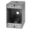 ENERLITES Weatherproof Outlet Box with Three 1/2-in Threaded Outlets, Outdoor Electrical Box, 3 Holes 0.50” Each, 1-Gang, 4.57” Height x 2.83” Len...