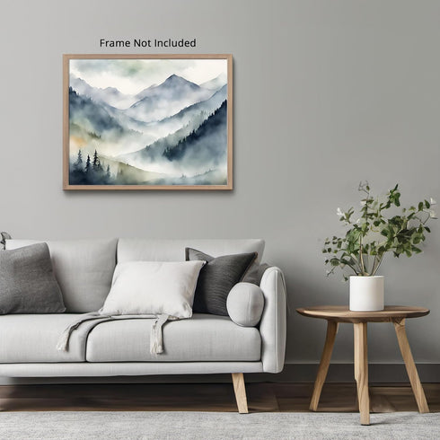 Posterizer 1 pcs- mountains and trees beautiful landscape nature 11-Landscape & Nature Art-Floral Botanical Art- Decor for Home & Office- unframed...