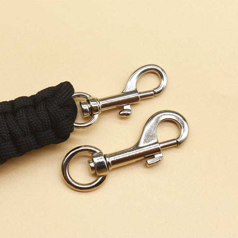 10pcs 1.8 inch Swivel Bolt Snap Clasp Hooks with 10mm O Ring Metal Lanyard Webbing Belt Lobster Buckle Clips DIY Accessory Black...