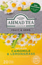 Ahmad Teas - Camomile & Lemongrass 1.4oz - 20 Tea Bags, Brown...