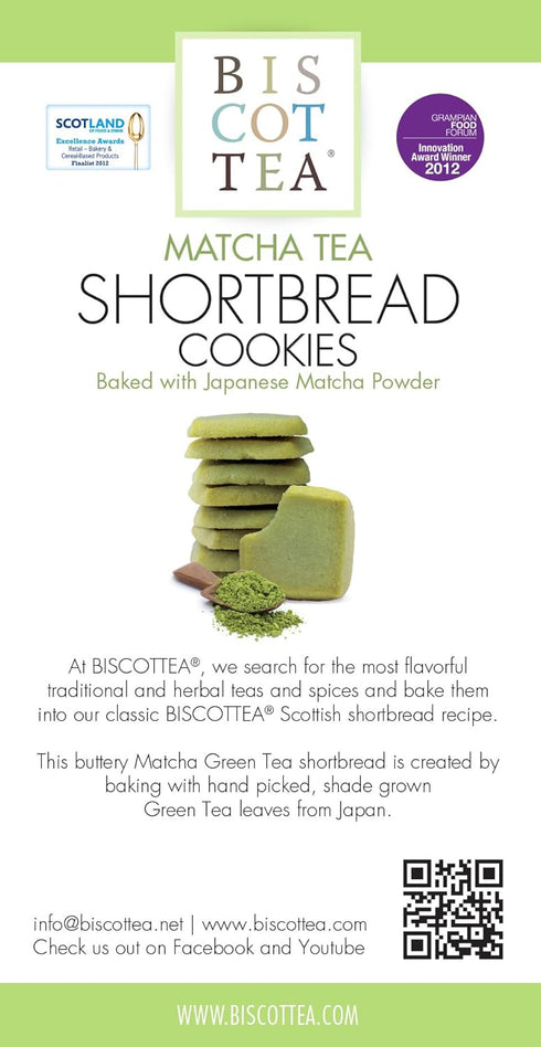 BISCOTTEA Matcha Green Tea Shortbread Cookies (8 Cookies)...