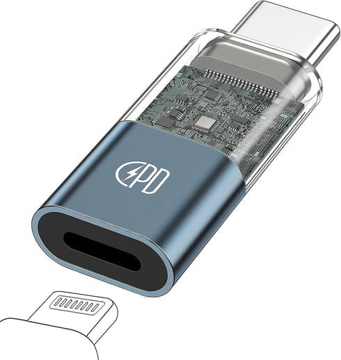 Male USB-C to Female Lightning Charger Adapter,2-in-1 100W PD Charging + Data Sync,Lightning to USB C Converter Connector for iPhone 15 Pro Max Pl...