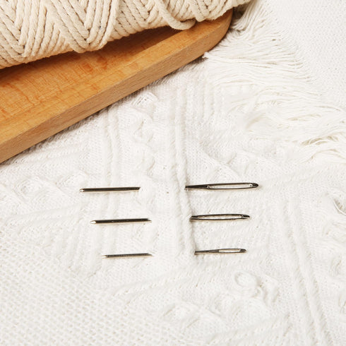 18pcs Large Eye Sewing Needles, Stainless Steel Sharp Tapestry Needles Hand Knitting Needles Embroidery Hand Needles with Wooden Needle Case for C...