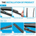 ZOFFI Hybrid Windshield Wiper Blade Refills 26"+17" Set of 4, 8.5mm width with natural AAAA level rubber...