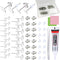 N NOROCME 665Pcs Earring Posts with Jewelry Glue Tweezers,Stainless Steel Jewelry Making Hypoallergenic Earring Posts and Backs,Stud Earrings with...