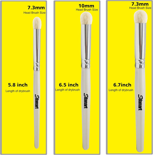 Drybrush Set Hobby Drybrush Paint Brush,Detail Paint Brush Set,3 pcs Professional Art and Advanced Acrylic Paint Brushes for Tabletop&Wargames Min...