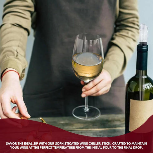 Wine Chiller Stick, Stainless Steel Wine Cooler Stick Chills Wine & Keeps It Cool, Rapid Bottle Chilling Rod for Cooling & Aerating, Iceless Wine ...