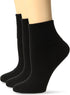 No nonsense Women's Cotton Basic Cuff Sock, Black - 3 Pair Pack, 4-10 (BC2264)...