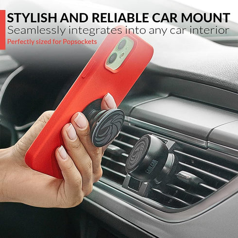 New 2025 Magnetic Air Vent Phone Mount for Car - for Any Smartphone (iPhone, Android Cell Phone, GPS) | Stylish All-Metal One-Hand & One-Sec Phone...