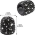 Set of 4 Rhinestone Tire Valve Stem Caps Bling Car Accessory Compatible with Universal Wheel Air Stem Valve Black...