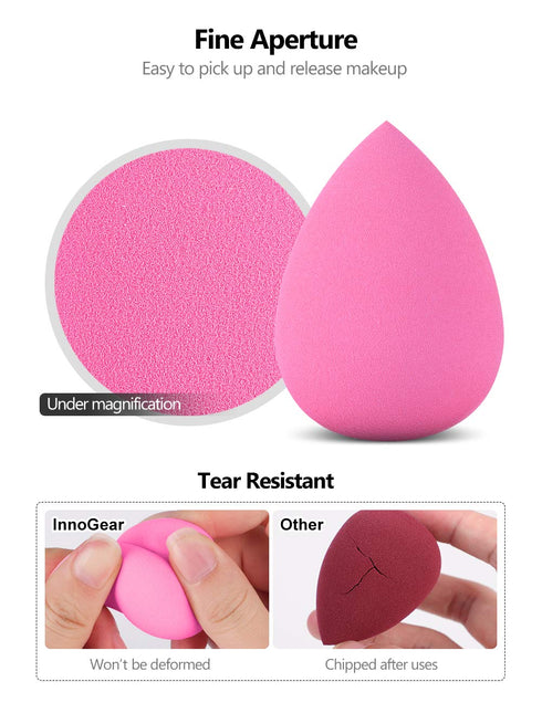 InnoGear Makeup Sponge, 10 Pcs Makeup Sponges Blender Set Beauty Cosmetic Foundation Blending Applicator Puff, Flawless for Liquid Cream Powder (M...