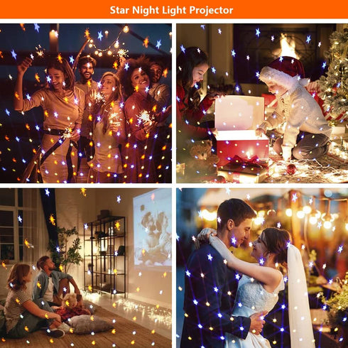 Star Projector, Star Night Light for Kids, Holiday Projector Outdoor with 4 Modes and Remote Control Waterproof Christmas Lights for Bedroom Party...