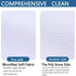 SINLAND Wholesale Microfiber Dish Cloth Best Kitchen Cloths Cleaning Cloths with Poly Scour Side 12Inchx12Inch 10 Pack White...