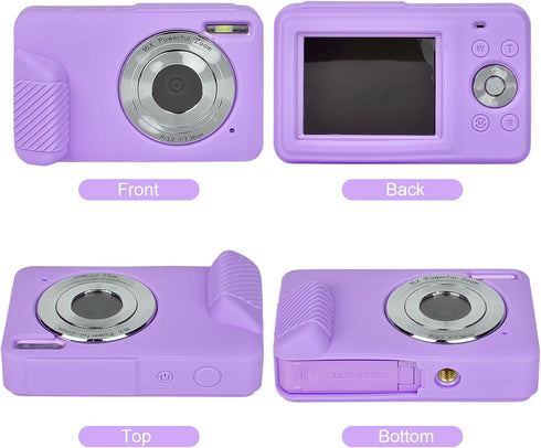 Digital Camera Silicone Case Compatible with CAMKORY/for Lecran/for VAHOIALD/for AiTechny FHD 1080P Kids Camera, Soft Lightweight Protective Sleev...
