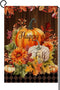 Happy Fall Garden Flag Burlap Vertical Double Sided Fall Pumpkin Maple Leaves Small Yard Flag, Thanksgiving Autumn Harvest Holiday Outdoor Decorat...