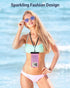 F-color Waterproof Phone Pouch - 3 Pack Shining Dazzling TPU Waterproof Phone Case with Lanyard - IPX8 Waterproof Cell Phone Dry Bag Fit iPhone 15...