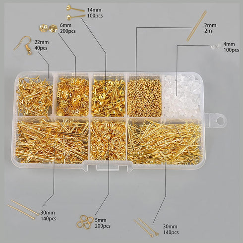 Expo International Jewelry 10 Gold Plated Items Findings Kit...