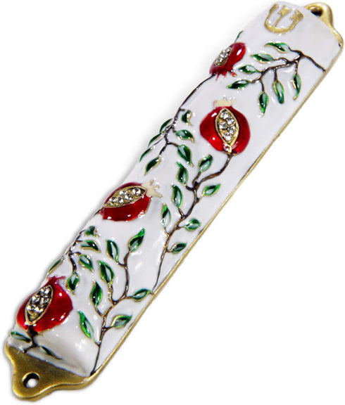 Door Mezuzah Case Modern Pomegranate Tree Design 4" Jewish Mezuzah Cover Home Blessing...