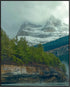 Posterizer 1 pcs-beautiful nature scene with evergreen trees and mountains 1-Landscape & Nature Art-Gift for Art Lovers-Decor for Home & Office- u...