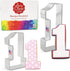 Number 1 Cookie Cutter 2-Pc. Set Made in USA by Ann Clark, 3.25", 4.5"...