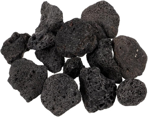 INOOMP Aquarium Lava Rocks, 1 Set of Black Volcanic Rocks Natural Lava Pebbles Stones Planter Natural Stones for Fireplaces Fire Pits Plants Culti...