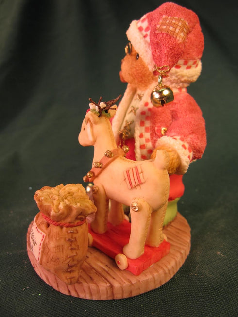 Cherished Teddies Wendall Santa Claus Figurine Red...