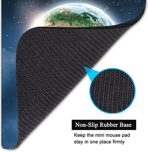 Small Mouse Pad, Mini Mouse Pad 6 X 8 Inch with Non-Slip Rubber Base for Keyboard Tray Laptops Wireless Mouse Home Office Travel, Washable & Porta...