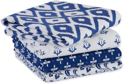 DII Tunisia Blue Market Tabletop and Kitchen Collection, Dishtowel Set, 18x28, Blue Market, Set of 4...