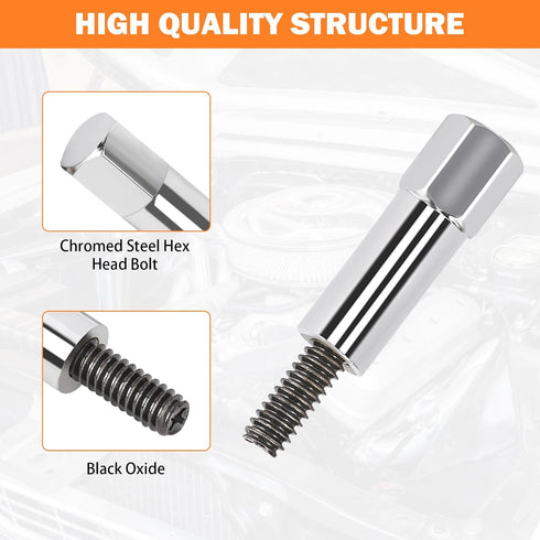 Valve Cover Bolts Kit Compatible with Chevy 350 283 305 327 383 SBC Valve Covers Bolt Studs Small Block Chrome Steel Valve Covers with Black Oxide...