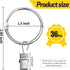 36 Pack Heavy Duty Nickel Plated Metal Curtain Rings with Clips Hooks Open Rings for Curtains and Robs,Easy to Open and Close(Silver)...