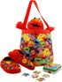 Sesame Street Elmo Boys Girls Collapsible Nylon Gift Basket Bucket Tote Bag...