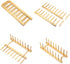 Lawei 4 Pack Bamboo Dish Drying Rack, Plate Rack Stand Pot Lid Holder, Dish Organizer Racks for Plates, Cups, Bowls, Cutting Board, Drying Rack St...