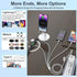 6FT/1.8M 4 in 2 Watch & Phone Charger Cable, MFi Certified, for Apple Watch/iPhone/AirPods, USB Type C, Lightning Compatible, Over-Current Protect...