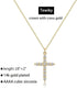 Tewiky Diamond Cross Necklace for women-Dainty 14k Gold Cubic Zirconia Pendant Necklaces Simple Gold Cross Pendant Necklace Cute Tiny Gold Jewelry...