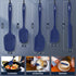 Walfos Silicone Spatula Set (5pcs) - 600? High Heat Resistant Kitchen Spoon Navy Blue Spatulas for Cooking Mixing & Baking, Strong Steel Core and ...
