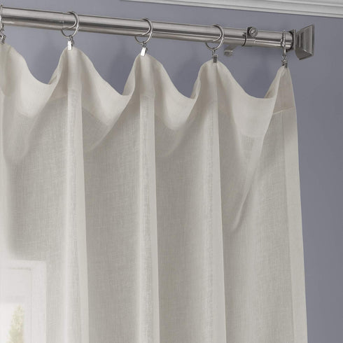 HPD Half Price Drapes Linen Sheer Curtains 84 Inches Long Linen Curtain for Bedroom & Living Room (1 Panel), 50W x 84L, Gardenia...