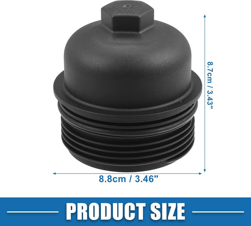 Engine Oil Filter Housing Cover Cap 26350-3CAB1 for Kia Sedona 2015-2018 Plastic Black...