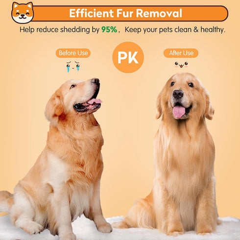 Dog & Cat Brush, Self Cleaning Slicker Brush for Pets, Upgraded Dog Brush for Shedding Massaging and Grooming, Removes Loose Undercoat & Portable ...