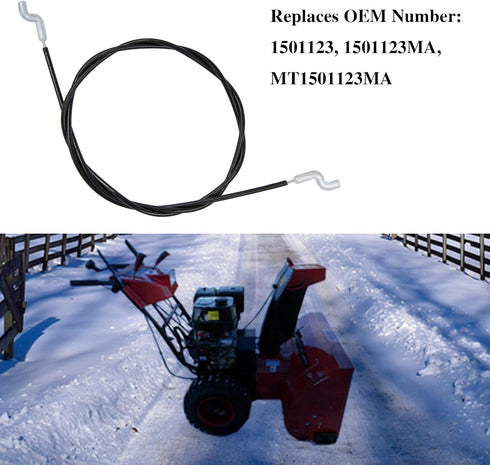 1501123MA Clutch Cable Replaces 1501123, MT1501123MA for Craftsman, Murray Front Wheel Drive 2-Stage Snowblower Clutch Cable 1501123MA...