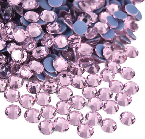 Jollin Hot Fix Crystal Flatback Rhinestones Glass Diamantes Gems 4.8mm(20ss 576pcs, Pink)...