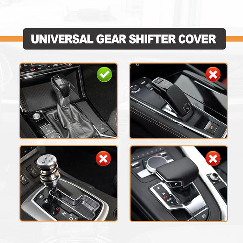 Car Gear Shift Cover, Waterproof PU Leather Automotive Gear Stick Shift Knob Rod Dust Cover Protector Car Interior Accessories for Most Cars Truck...