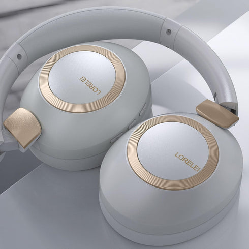 LORELEI B-C6 Wireless Over Ear Headphones, 50H Playtime Foldable Lightweight Bluetooth Headsets, Deep Bass, Built-in Microphone, Memory Foam Earmu...