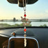 Hanging Car Charm, Handmade Crystal Window Car Hanging Ornaments, Dangling Moon, Healing Crystal Accessories, Rearview Mirror Decorations - Protec...