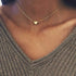 LittleB Simple Choker Heart Pendant Necklace for women and girls. (Gold)...