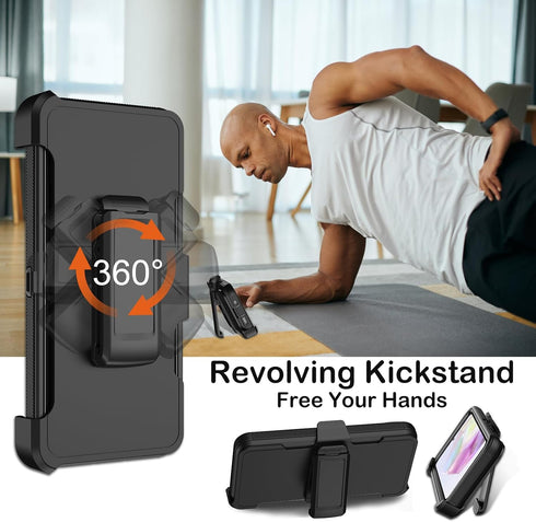 for Samsung Galaxy A35 5G Case with Belt Clip Holster,Built-in Screen Protector,Heavy Duty Shockproof Drop Protection Military Grade Durable Phone...