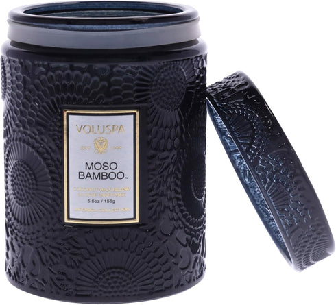 Voluspa Moso Bamboo, Small Candle Jar, 5.5 oz, 50 Hour Burn Time, Coconut Wax for Clean Burning, Handcrafted in the USA...