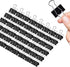 Black Binder Clips, 48 Pack, 1 Inch, Standard 25mm Clamps, Black, Medium Clips, Medium Binder Paper Clips, Medium Size, Medium Paper Clips, Office...