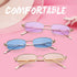ADE WU Small Narrow Rectangle Sunglasses Womens Mens Retro Y2k 80s 90s UV400 Sunnies...