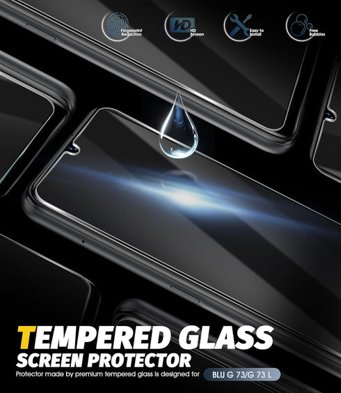 Orzero (3 Pack) Tempered Glass Screen Protector Compatible for BLU G73 / BLU G73L, Protector De Pantalla 2.5D Arc Edges 9 Hardness High Definition...