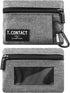 Slim RFID Blocking Zippered Lanyard Wallet - Compact ID Holder & Coin Purse for Men, Women, and Kids - Lightweight Keychain Card Case with 2 Zippe...